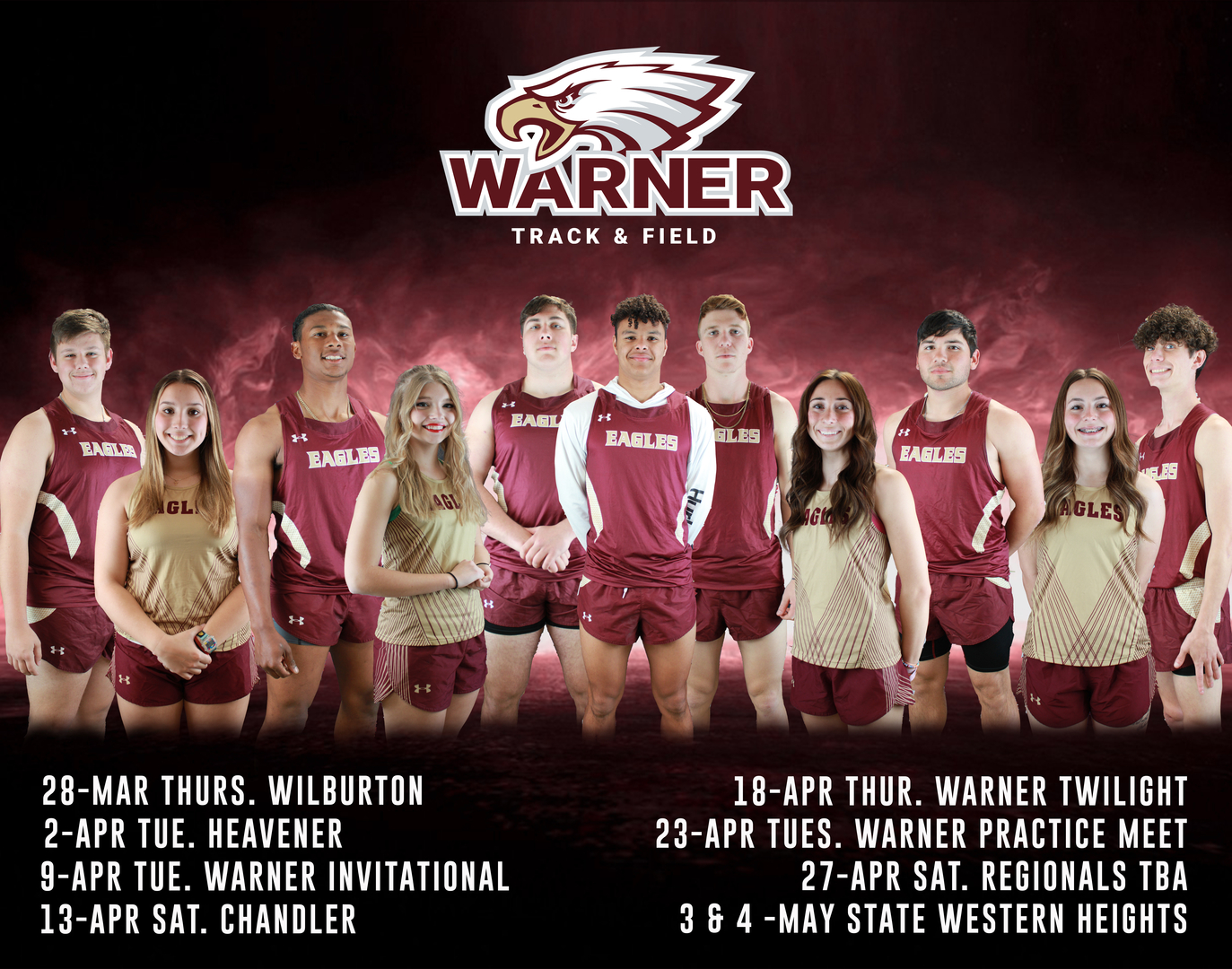 Warner Public Schools HS Track Schedule